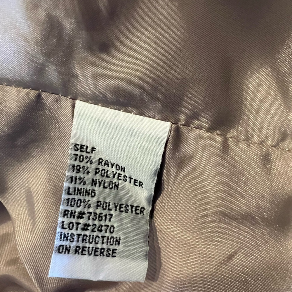 KM collections, ladies, dress jacket, size 10 decorative sleeves and front taupe - Picture 10 of 11